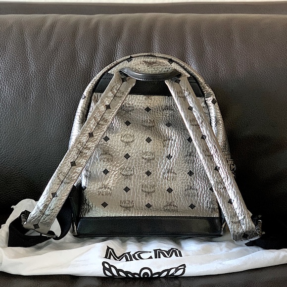 MCM Stark Metallic Pewter Studded Backpack ? main image 5